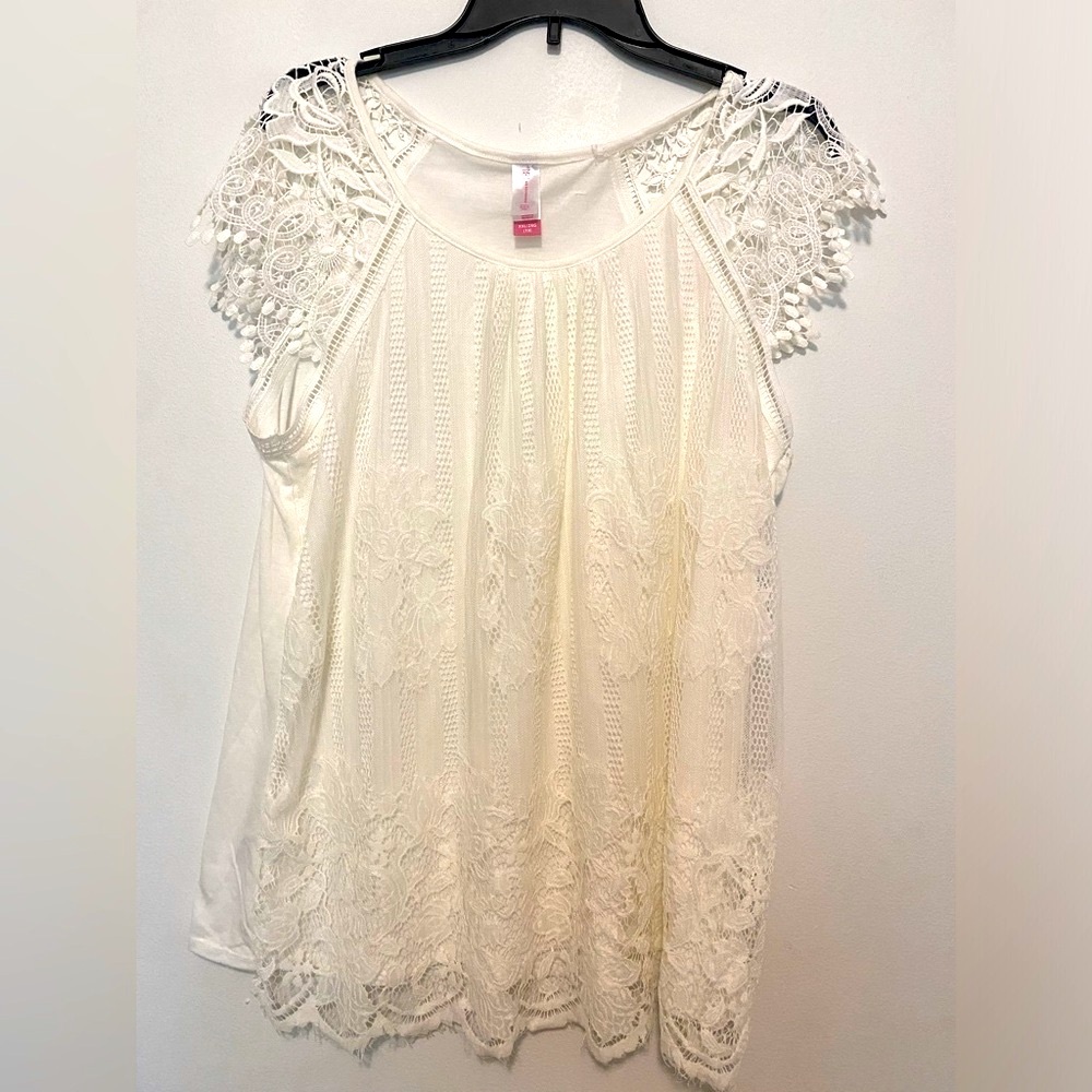 NOBO Lace White Tunic Blouse